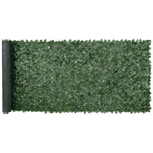 Ivy Privacy Fence, 59 x 158in Artificial Green Wall Screen, Greenery Ivy Fence w/ Mesh Cloth Backing and Strengthened Joint, Faux Hedges Vine Leaf Decoration for Outdoor Garden, Yard, Balcony