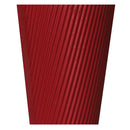 12oz Disposable Triple Wall Red Coffee Paper Cups With Lids