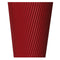 12oz Disposable Triple Wall Red Coffee Paper Cups With Lids