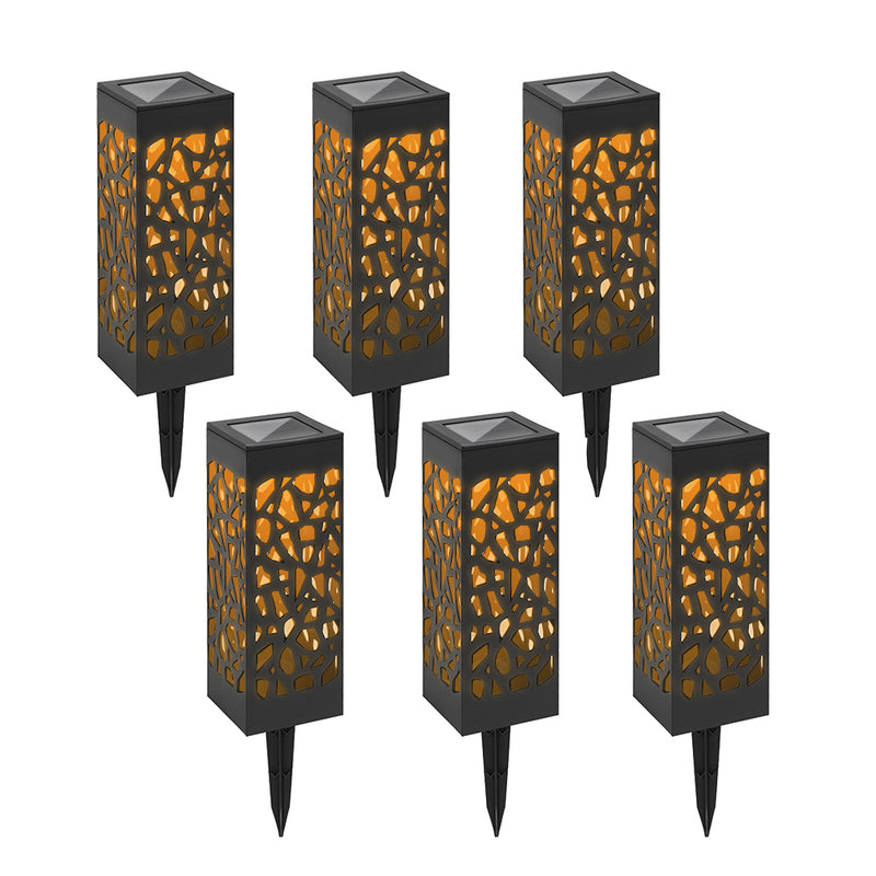 LUMIRO 6 Pack Solar Decorative Lights Garden & Outdoor Hollow Design Cutout_0