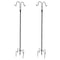 LUMIRO 2 Pack Double Shepherds Metal Hooks Garden Pole for Outdoor_1