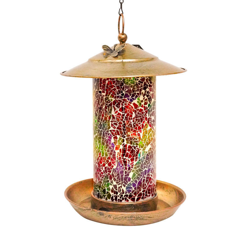 LUMIRO Outdoor Hanging Solar Bird Feeder and Garden Lantern_5