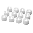 Pack of 12 Flameless Flickering LED Tealight Candles - Battery Operated_0