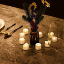 Pack of 12 Flameless Flickering LED Tealight Candles - Battery Operated_13