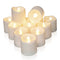 Pack of 12 Flameless Flickering LED Tealight Candles - Battery Operated_1