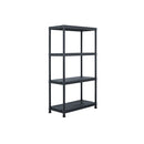 2 Pcs Storage Shelf Racks Black Plastic