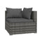 6 Piece Poly Rattan Garden Lounge Set With Cushions Grey