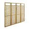 4 Panel Room Divider Trellis Solid Acacia Wood 160X170 Cm