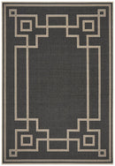 Alfresco Indoor Outdoor Collection Charcoal Corners Rug