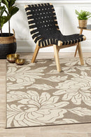 Alfresco Indoor Outdoor Collection Natural Floral Rug