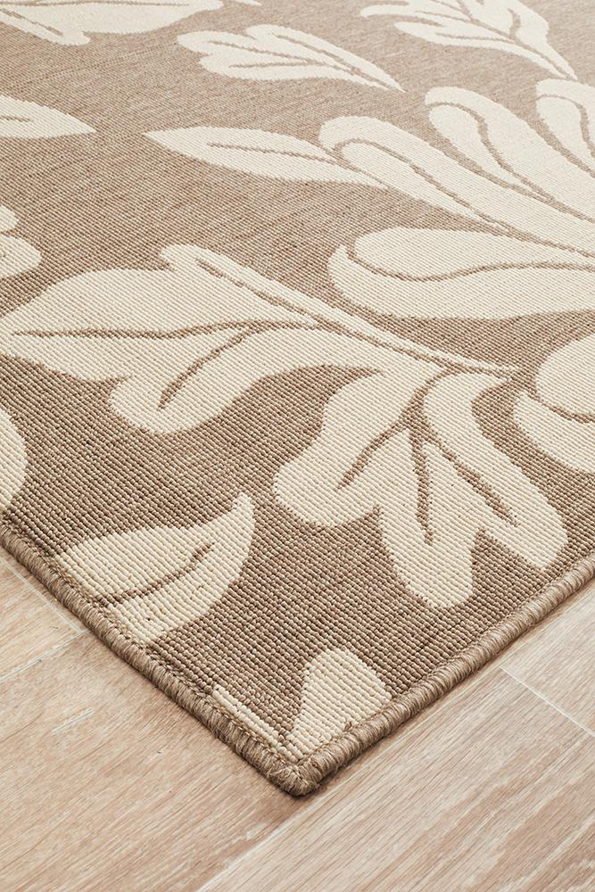 Alfresco Indoor Outdoor Collection Natural Floral Rug