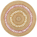 Atrium Hula Stunning Jute Rug Pink