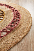 Atrium Hula Stunning Jute Rug Pink