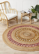 Atrium Hula Stunning Jute Rug Pink