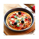 8 Inch Round Black Steel Nonstick Pizza Tray Oven Baking Plate Pan