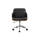 Black Wooden Office Chair Computer Pu Leather Desk Chairs Executive