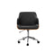 Black Wooden Office Chair Computer Pu Leather Desk Chairs Executive