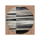 Boston Stain Resistant Grey Round Rug