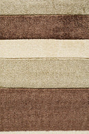 City Stylish Stripe Brown Beige Rug