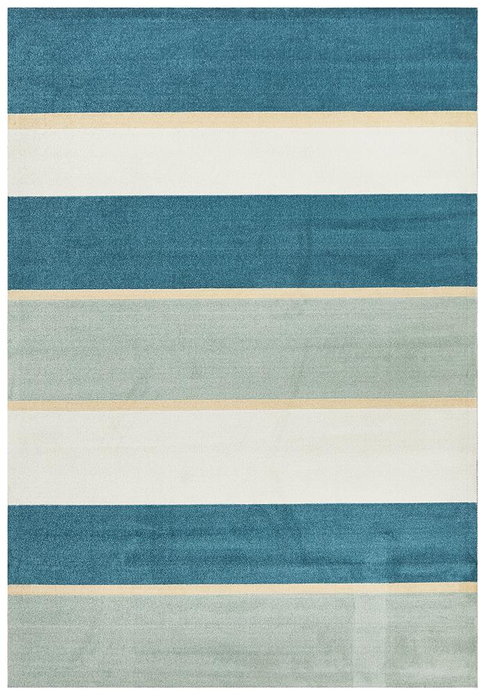 City Modern Blue Bands Rug