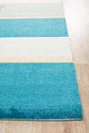 City Modern Blue Bands Rug