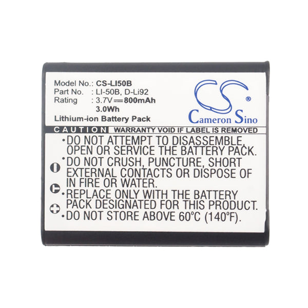Cameron Sino Li50B Battery Replacement For Casio Camera