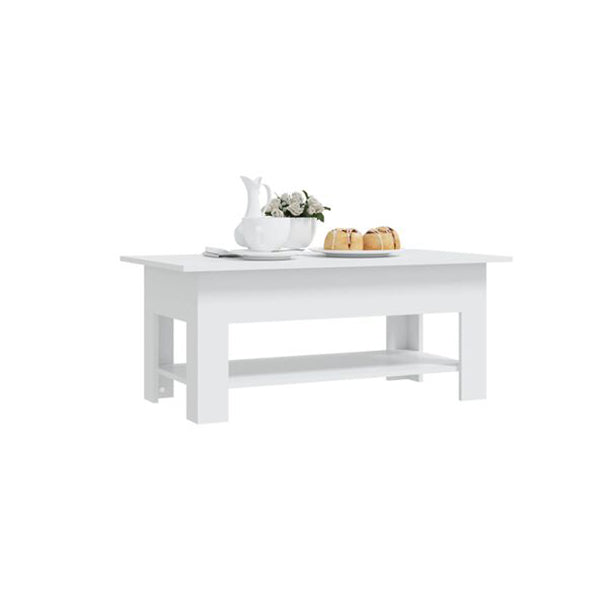 Coffee Table White 102 X 55 X 42 Cm Engineered Wood