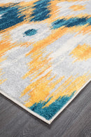 Dimensions Divinity Burst Blue Modern Rug