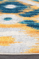 Dimensions Divinity Burst Blue Modern Rug