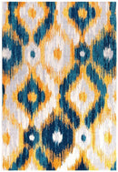 Dimensions Divinity Burst Blue Modern Rug