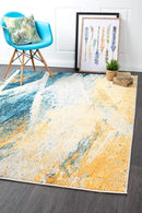 Dimensions Divinity Strokes Blue Modern Rug