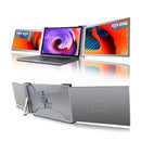 Dual Portable Triple Fold 1080P Monitor Screen Extender Laptop Grey