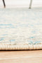 Evoke Round Glacier White Blue Transitional Rug