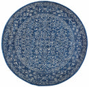 Evoke Round Artist Navy Transitional Rug