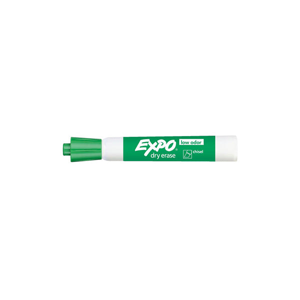 Expo Whiteboard Marker Chisel Tip Green Box Of 12