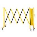 Expandable Portable Safety Barrier With Castors 510Cm