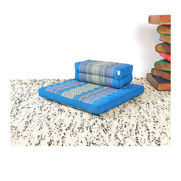 Meditation Cushion And Seating Block Blue Set