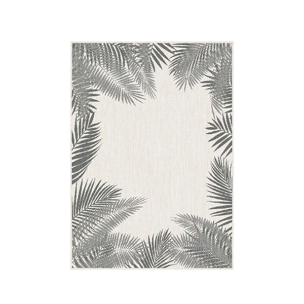 Matting Leaf Border Silver Rug 200Cm X 290Cm