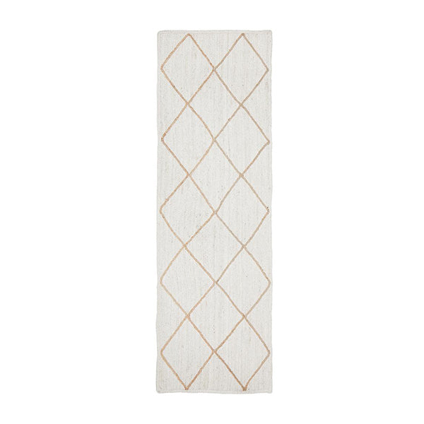 Byron Hand Braided White Rug