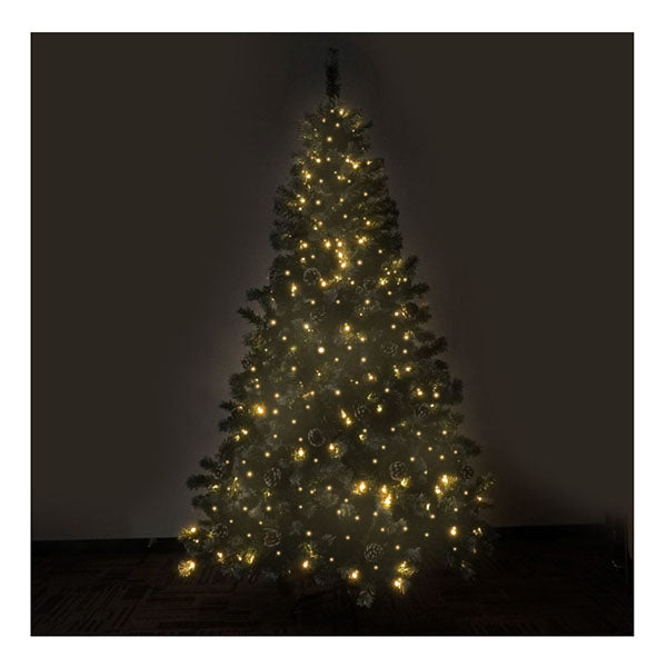 Pre Lit LED Christmas Tree With Pine Cones 240cm