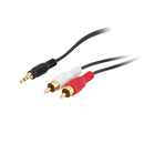 Pro 2 Stereo Plug To 2X RCA Slim Stereo Lead