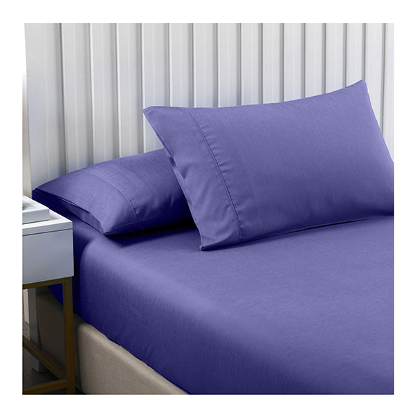 Royal Blue Fitted Sheet and Pillowcase Set