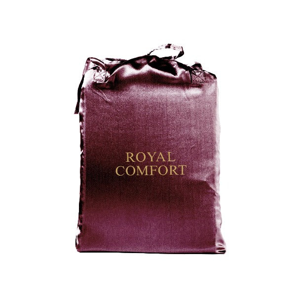 Royal Comfort King Satin Sheet Set 4 Piece Fitted Sheet Pillowcases