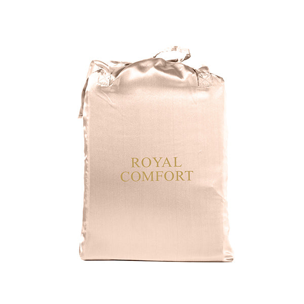 Royal Comfort Queen Champagne Pink Satin Sheet Set 4 Piece
