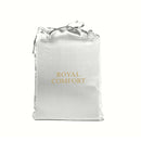 Royal Comfort Satin Sheet Set 3Pcs Fitted Sheet Pillowcase King Silver