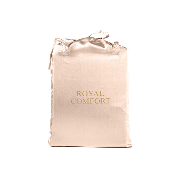 Royal Comfort Satin Sheet Set 3Pcs Fitted Sheet Pillowcase Queen Cp