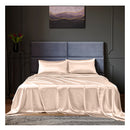 Royal Comfort Satin Sheet Set 4Pcs Fitted Flat Sheet Pillowcase King