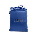 Royal Comfort Set 4 Piece Queen Navy Blue Fitted Flat Sheet Pillowcases