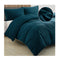 Royal Comfort Velvet Corduroy Quilt Cover Set Queen Forest Green