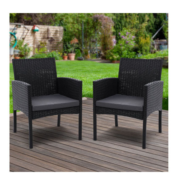 Set Of 2 Outdoor Bistro Furniture Dining Chair